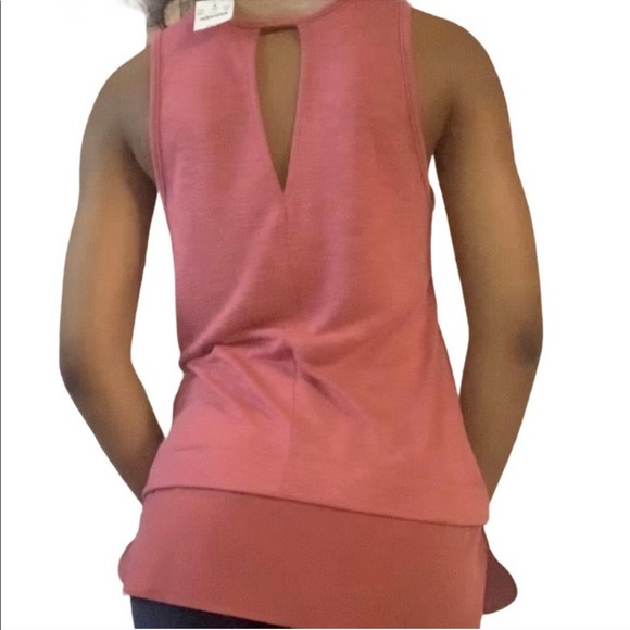 J Crew Shirt Women Small Pink Sheer Slit Hem Keyhole Back Blouse Top Lightweight - Picture 2 of 10